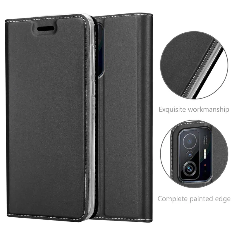 Cadorabo Hülle kompatibel mit Xiaomi 11T / 11T PRO Schutzhülle mit Magnetverschluss, Standfunktion und Kartenfach
