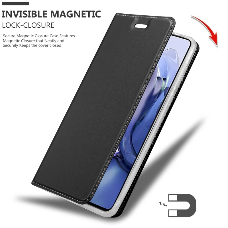 Cadorabo Hülle kompatibel mit Xiaomi 11T / 11T PRO Schutzhülle mit Magnetverschluss, Standfunktion und Kartenfach