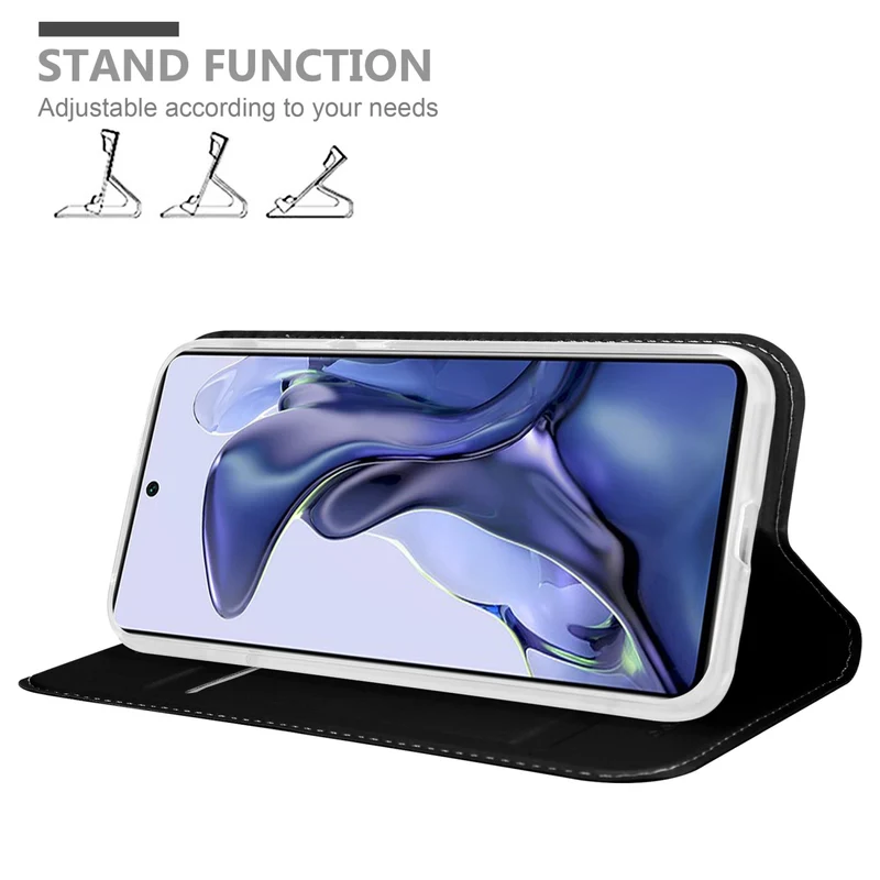 Cadorabo Hülle kompatibel mit Xiaomi 11T / 11T PRO Schutzhülle mit Magnetverschluss, Standfunktion und Kartenfach
