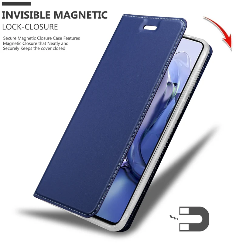 Cadorabo Hülle kompatibel mit Xiaomi 11T / 11T PRO Schutzhülle mit Magnetverschluss, Standfunktion und Kartenfach