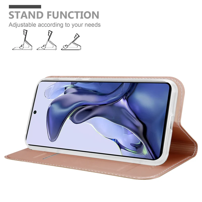 Cadorabo Hülle kompatibel mit Xiaomi 11T / 11T PRO Schutzhülle mit Magnetverschluss, Standfunktion und Kartenfach