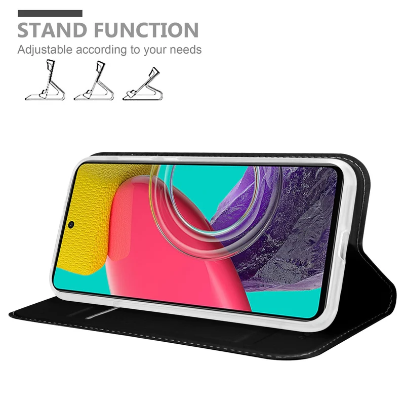 Cadorabo Hülle kompatibel mit Samsung Galaxy M53 5G Schutzhülle mit Magnetverschluss, Standfunktion und Kartenfach