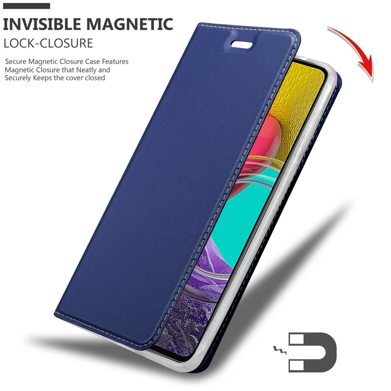 Cadorabo Hülle kompatibel mit Samsung Galaxy M53 5G Schutzhülle mit Magnetverschluss, Standfunktion und Kartenfach