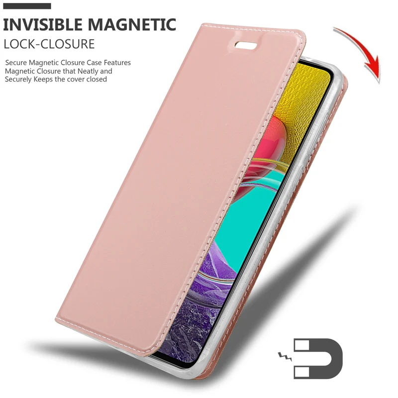 Cadorabo Hülle kompatibel mit Samsung Galaxy M53 5G Schutzhülle mit Magnetverschluss, Standfunktion und Kartenfach