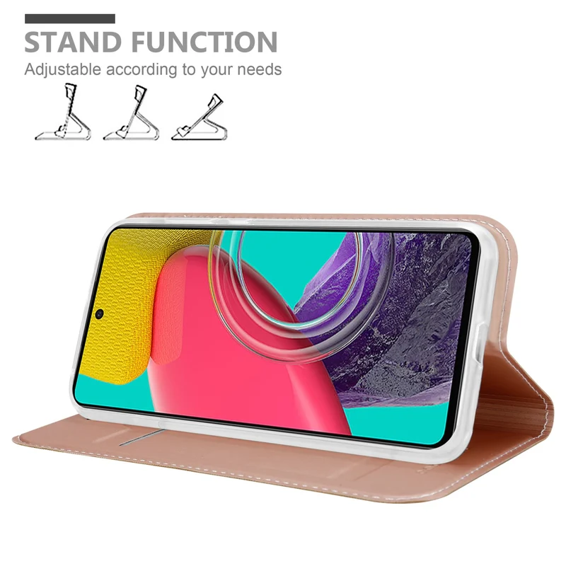Cadorabo Hülle kompatibel mit Samsung Galaxy M53 5G Schutzhülle mit Magnetverschluss, Standfunktion und Kartenfach