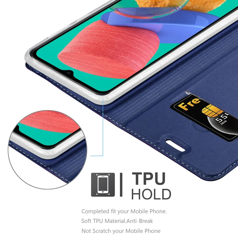 Cadorabo Hülle kompatibel mit Samsung Galaxy M33 5G Schutzhülle mit Magnetverschluss, Standfunktion und Kartenfach