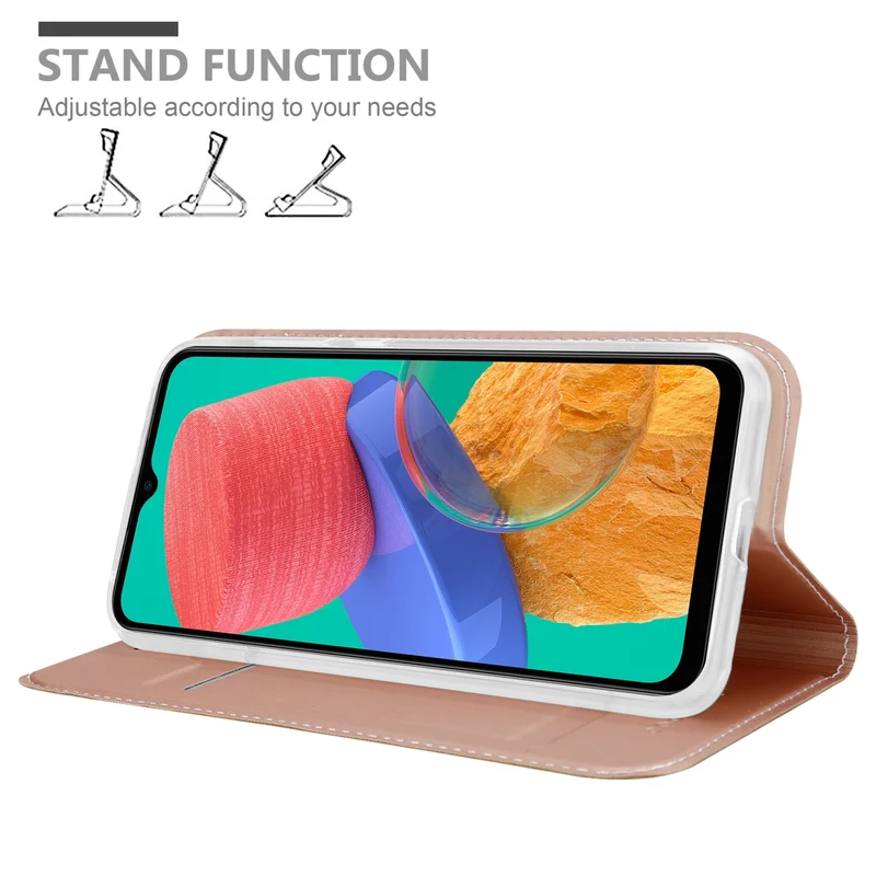 Cadorabo Hülle kompatibel mit Samsung Galaxy M33 5G Schutzhülle mit Magnetverschluss, Standfunktion und Kartenfach