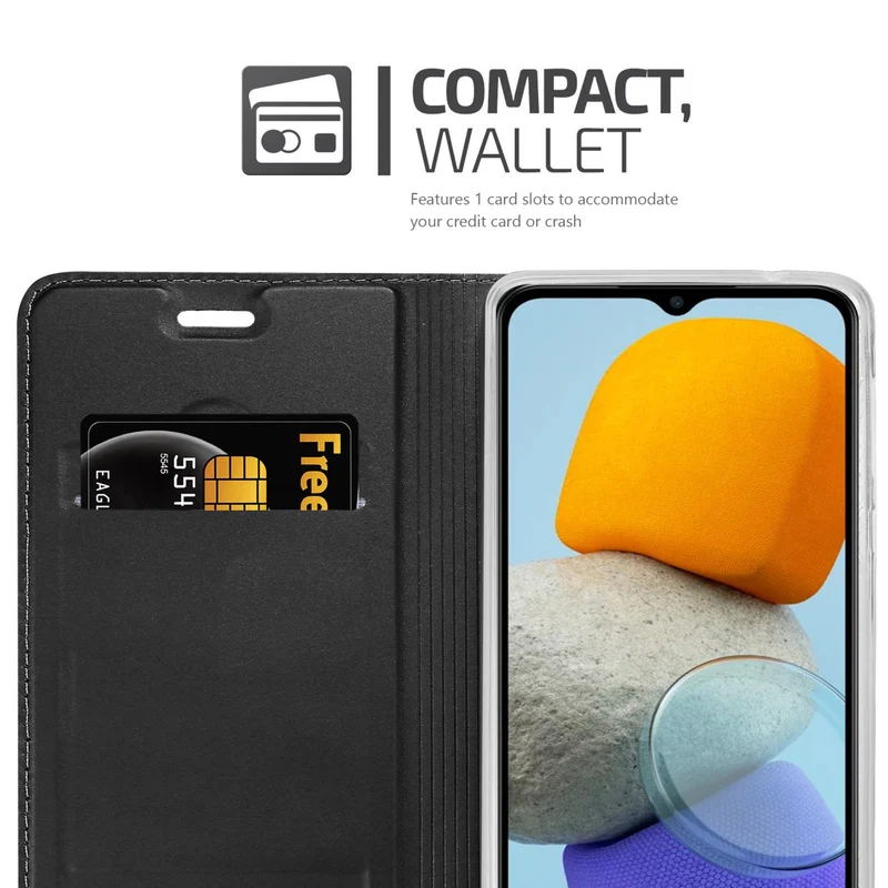 Cadorabo Hülle kompatibel mit Samsung Galaxy M23 5G Schutzhülle mit Magnetverschluss, Standfunktion und Kartenfach