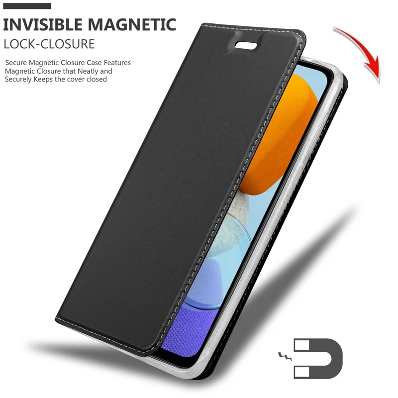 Cadorabo Hülle kompatibel mit Samsung Galaxy M23 5G Schutzhülle mit Magnetverschluss, Standfunktion und Kartenfach