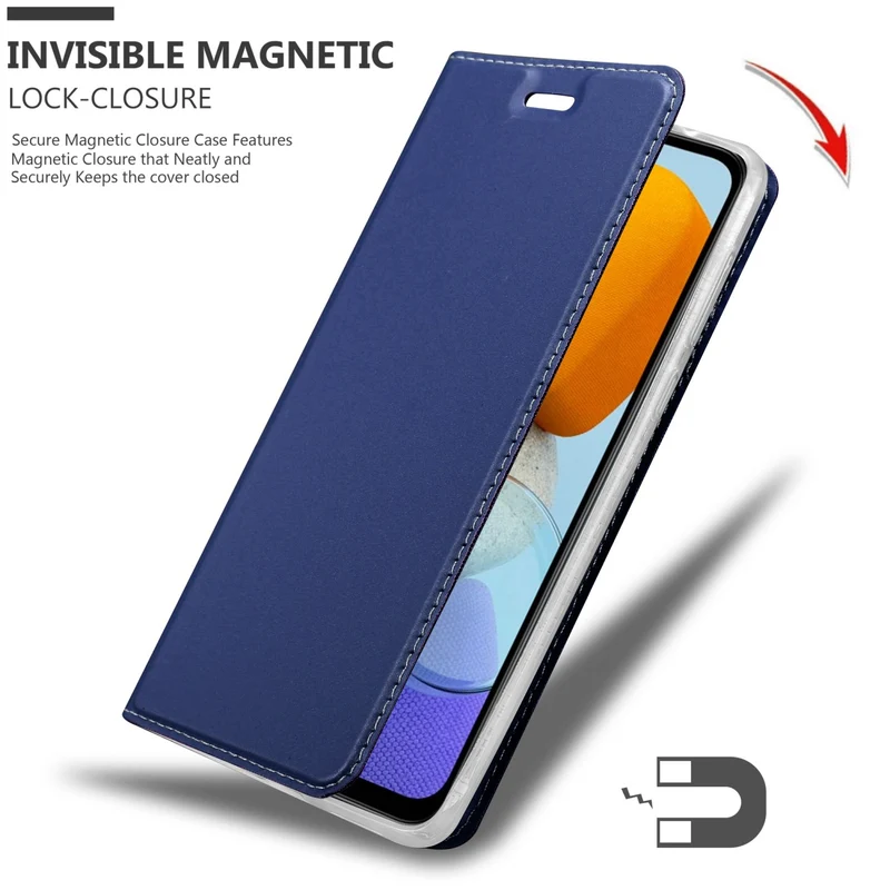 Cadorabo Hülle kompatibel mit Samsung Galaxy M23 5G Schutzhülle mit Magnetverschluss, Standfunktion und Kartenfach