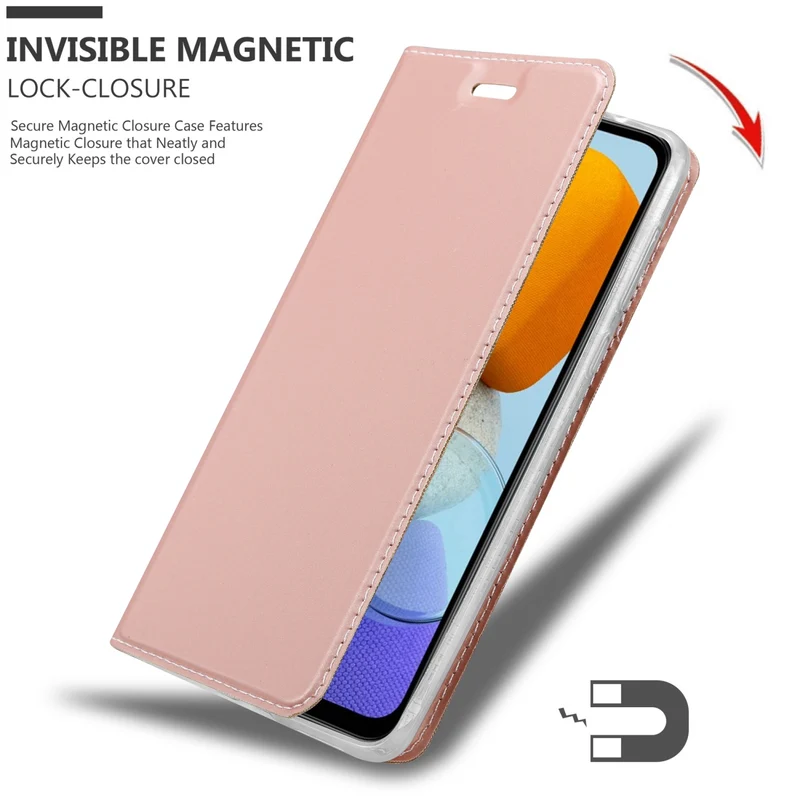 Cadorabo Hülle kompatibel mit Samsung Galaxy M23 5G Schutzhülle mit Magnetverschluss, Standfunktion und Kartenfach