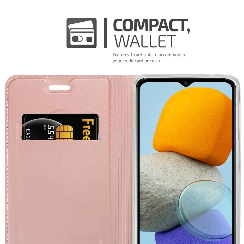 Cadorabo Hülle kompatibel mit Samsung Galaxy M23 5G Schutzhülle mit Magnetverschluss, Standfunktion und Kartenfach