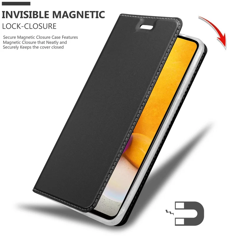 Cadorabo Hülle kompatibel mit Samsung Galaxy A73 5G Schutzhülle mit Magnetverschluss, Standfunktion und Kartenfach