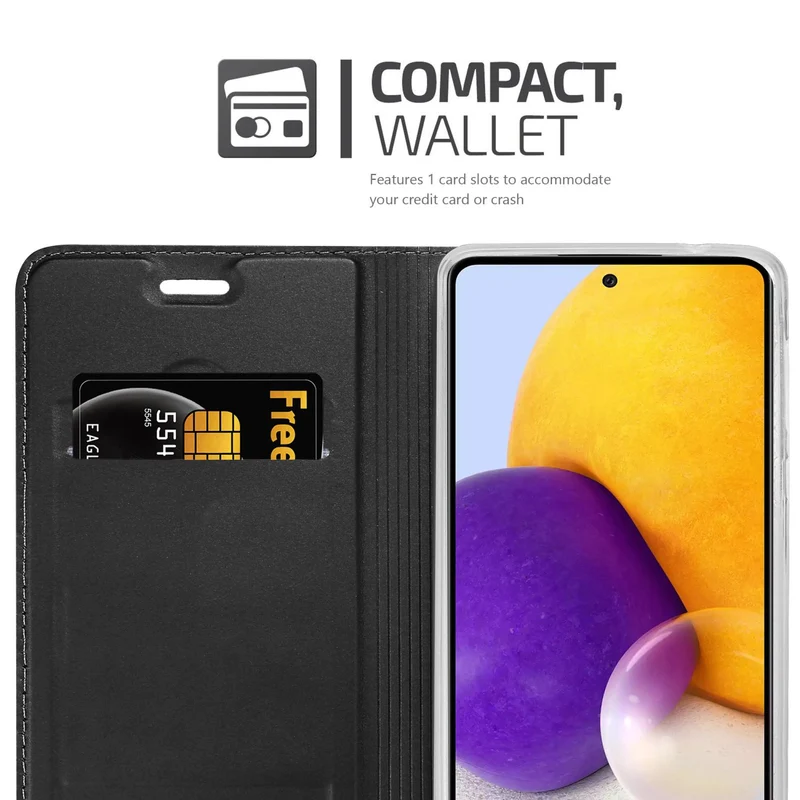 Cadorabo Hülle kompatibel mit Samsung Galaxy A73 5G Schutzhülle mit Magnetverschluss, Standfunktion und Kartenfach