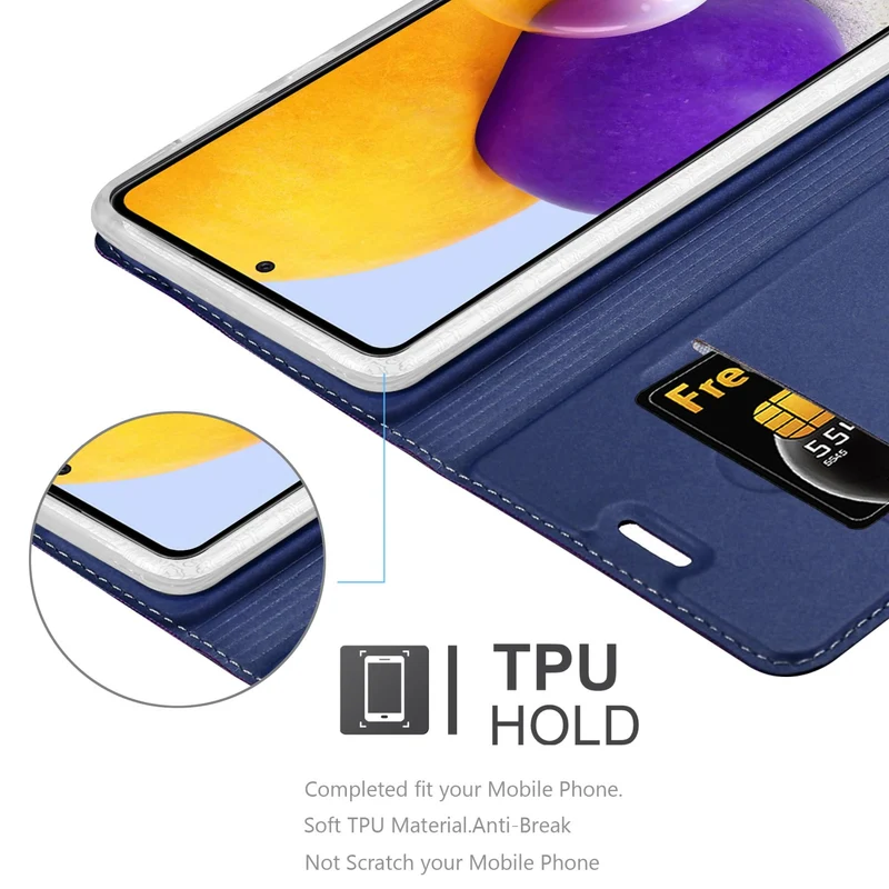 Cadorabo Hülle kompatibel mit Samsung Galaxy A73 5G Schutzhülle mit Magnetverschluss, Standfunktion und Kartenfach