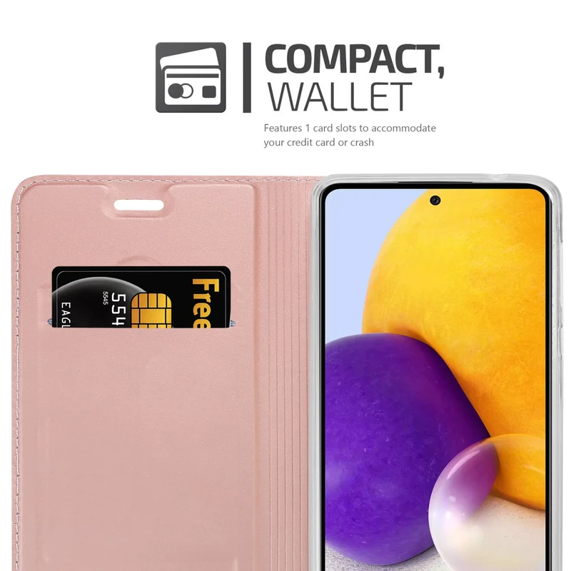Cadorabo Hülle kompatibel mit Samsung Galaxy A73 5G Schutzhülle mit Magnetverschluss, Standfunktion und Kartenfach