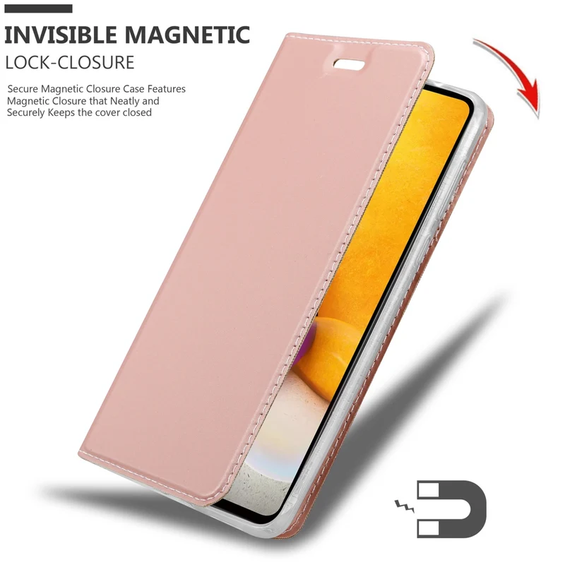Cadorabo Hülle kompatibel mit Samsung Galaxy A73 5G Schutzhülle mit Magnetverschluss, Standfunktion und Kartenfach