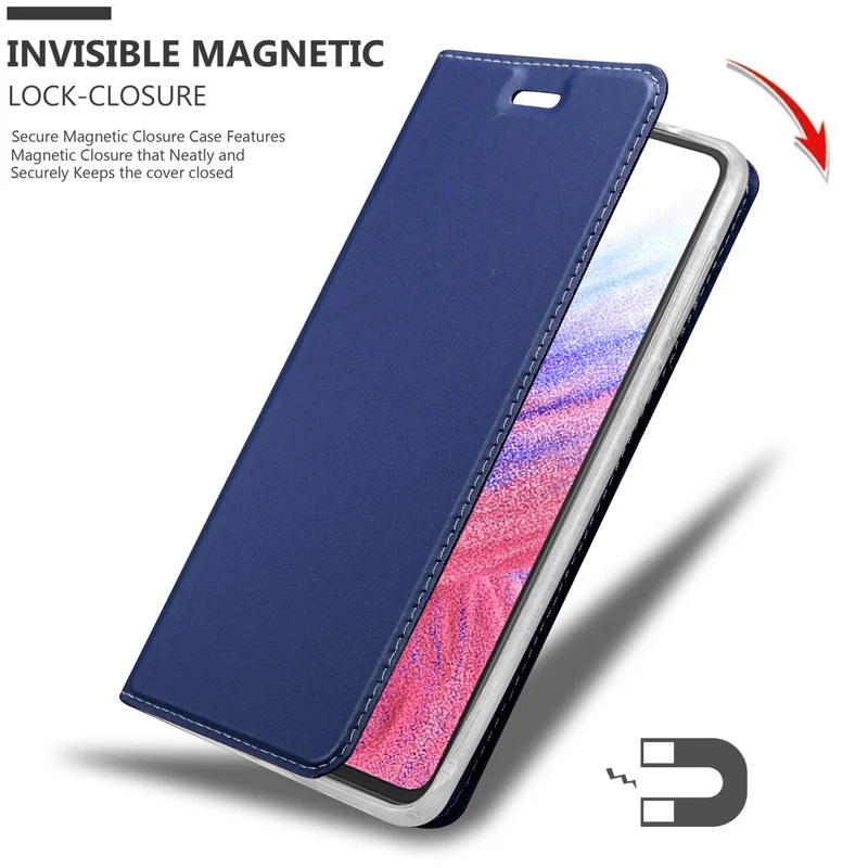 Cadorabo Hülle kompatibel mit Samsung Galaxy A53 5G Schutzhülle mit Magnetverschluss, Standfunktion und Kartenfach