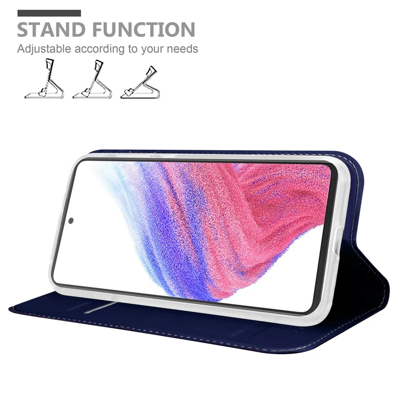 Cadorabo Hülle kompatibel mit Samsung Galaxy A53 5G Schutzhülle mit Magnetverschluss, Standfunktion und Kartenfach
