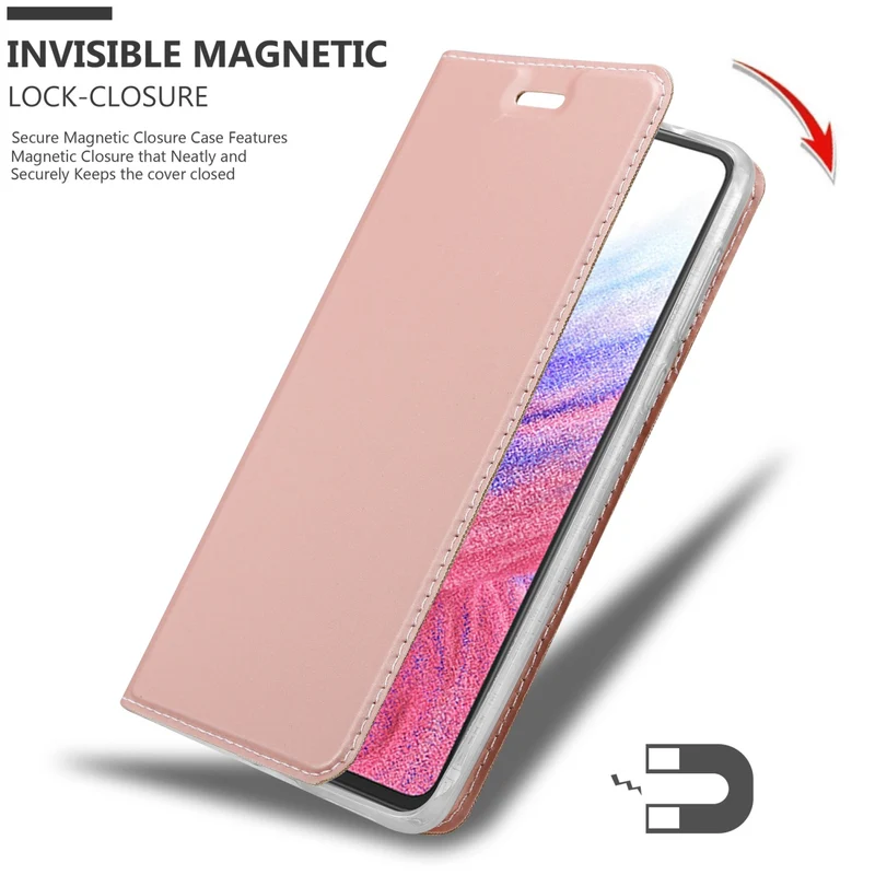 Cadorabo Hülle kompatibel mit Samsung Galaxy A53 5G Schutzhülle mit Magnetverschluss, Standfunktion und Kartenfach