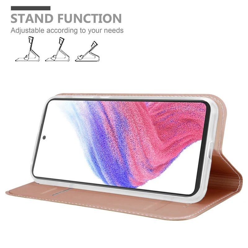 Cadorabo Hülle kompatibel mit Samsung Galaxy A53 5G Schutzhülle mit Magnetverschluss, Standfunktion und Kartenfach