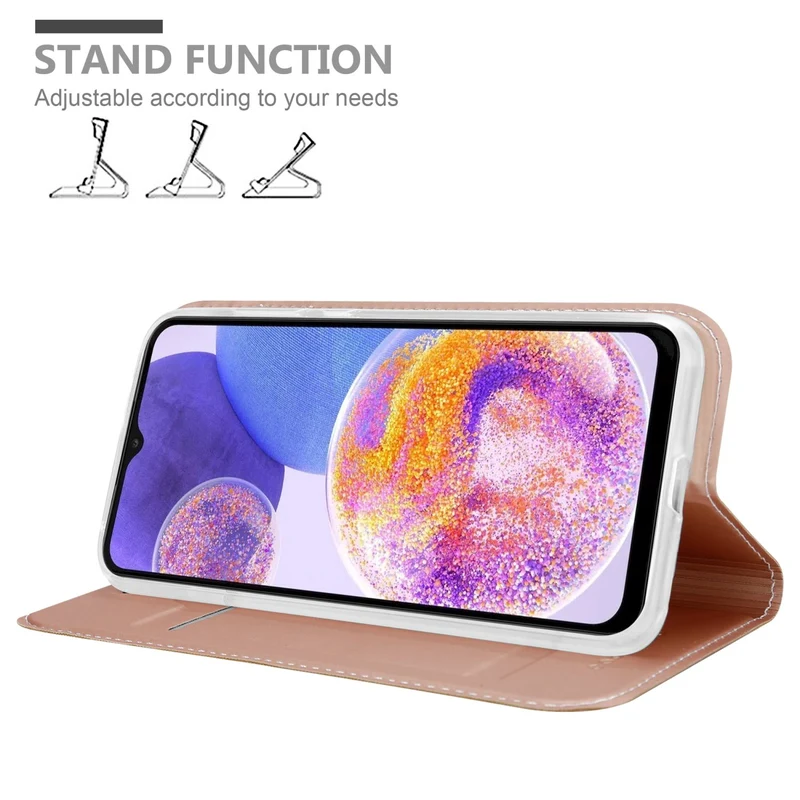 Cadorabo Hülle kompatibel mit Samsung Galaxy A23 4G Schutzhülle mit Magnetverschluss, Standfunktion und Kartenfach