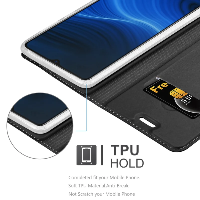 Cadorabo Hülle kompatibel mit Realme X2 PRO / Oppo Reno Ace Schutzhülle mit Magnetverschluss, Standfunktion und Kartenfach