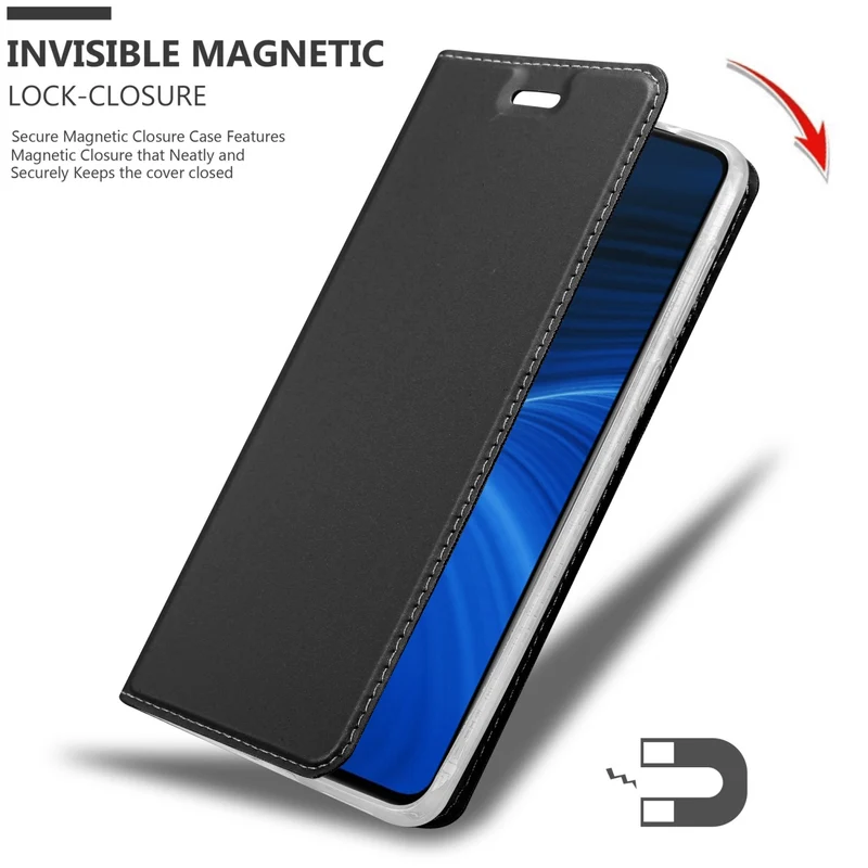 Cadorabo Hülle kompatibel mit Realme X2 PRO / Oppo Reno Ace Schutzhülle mit Magnetverschluss, Standfunktion und Kartenfach