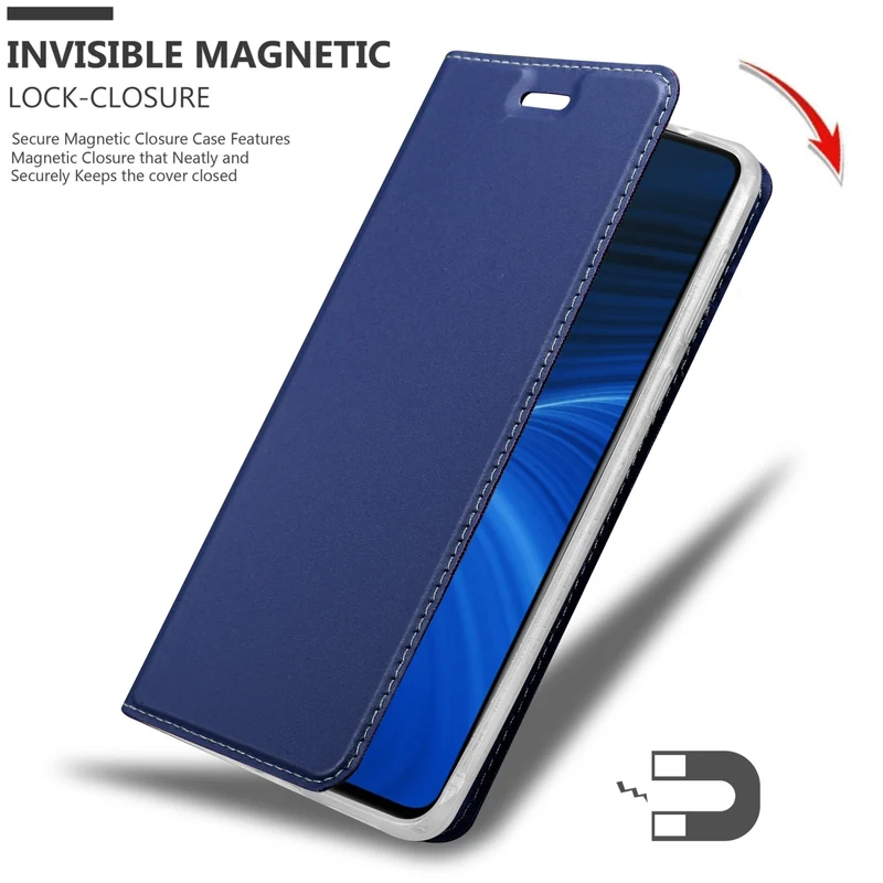 Cadorabo Hülle kompatibel mit Realme X2 PRO / Oppo Reno Ace Schutzhülle mit Magnetverschluss, Standfunktion und Kartenfach