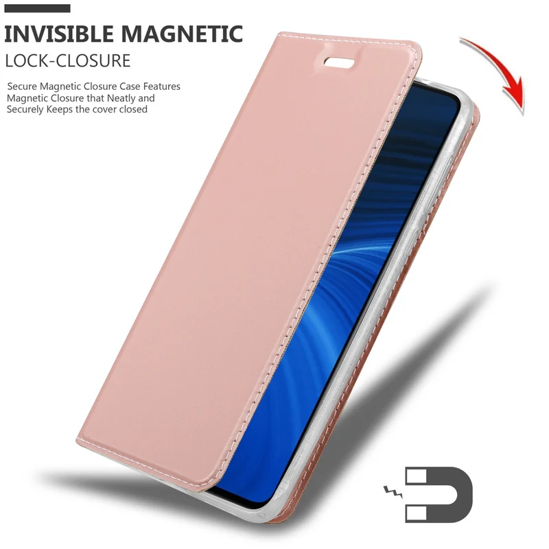 Cadorabo Hülle kompatibel mit Realme X2 PRO / Oppo Reno Ace Schutzhülle mit Magnetverschluss, Standfunktion und Kartenfach