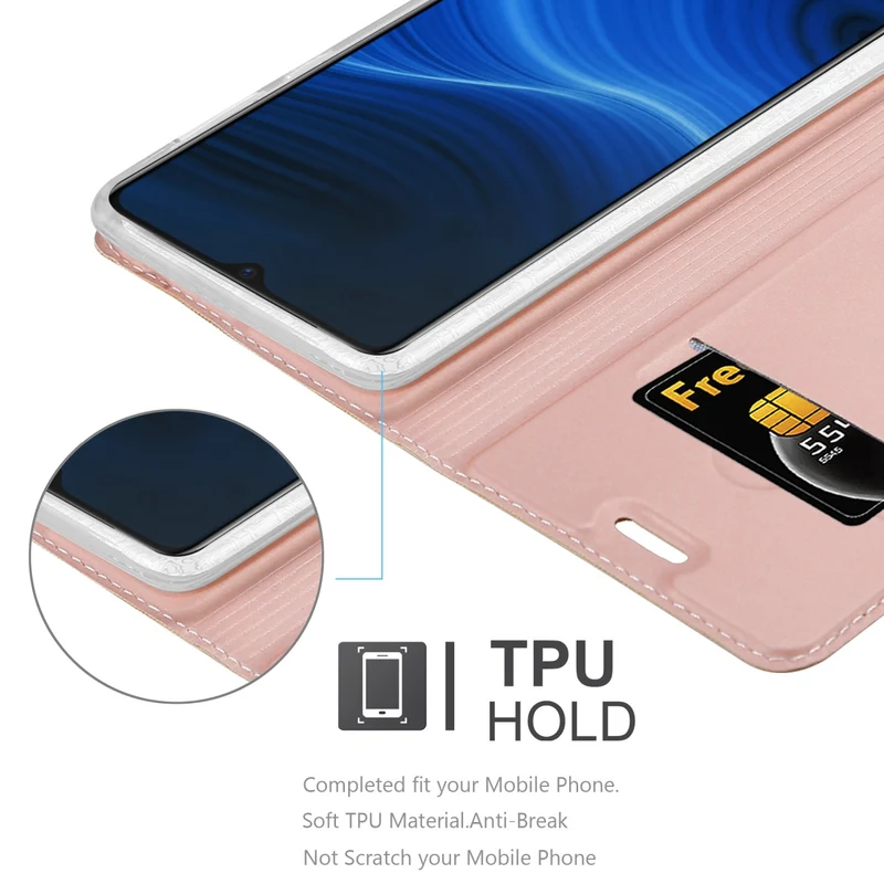 Cadorabo Hülle kompatibel mit Realme X2 PRO / Oppo Reno Ace Schutzhülle mit Magnetverschluss, Standfunktion und Kartenfach