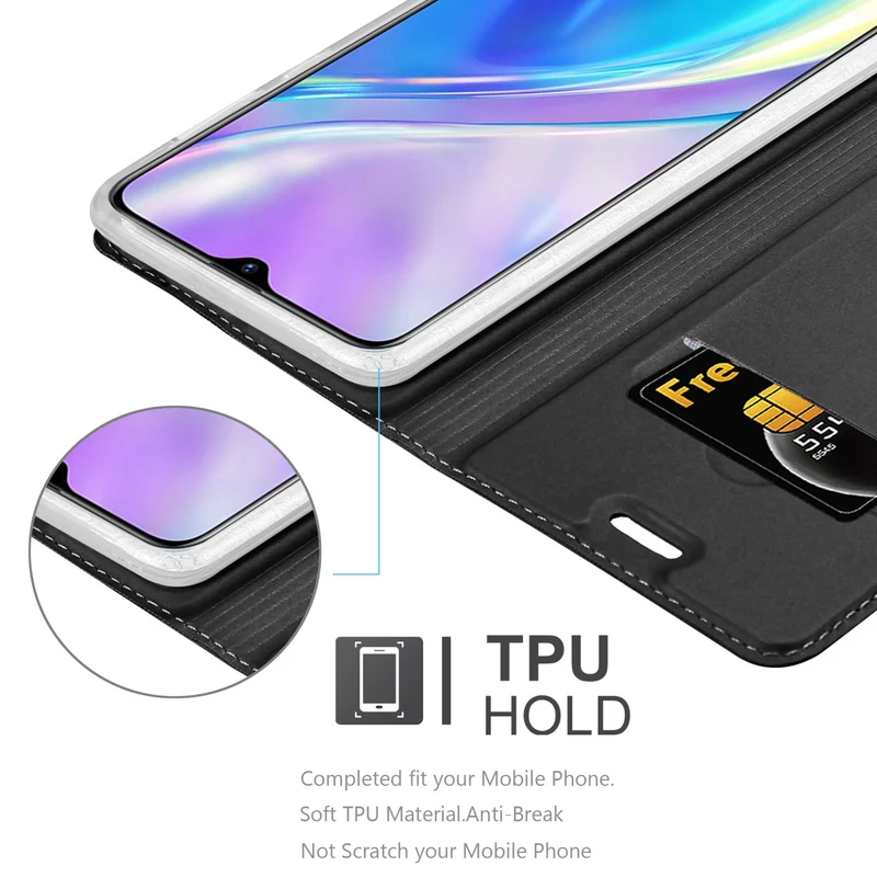 Cadorabo Hülle kompatibel mit Realme X2 / XT / Oppo K5 Schutzhülle mit Magnetverschluss, Standfunktion und Kartenfach