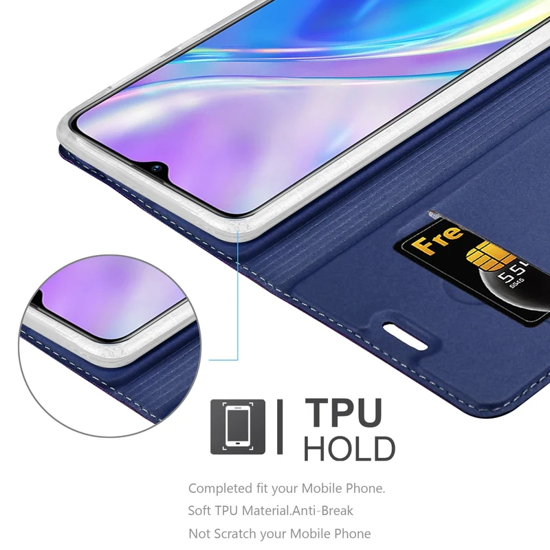 Cadorabo Hülle kompatibel mit Realme X2 / XT / Oppo K5 Schutzhülle mit Magnetverschluss, Standfunktion und Kartenfach