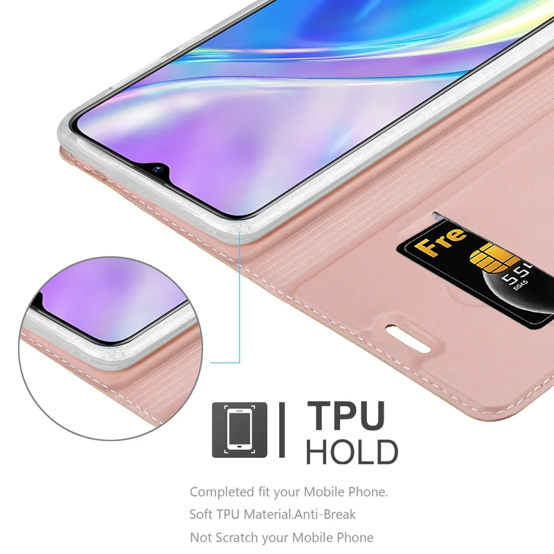 Cadorabo Hülle kompatibel mit Realme X2 / XT / Oppo K5 Schutzhülle mit Magnetverschluss, Standfunktion und Kartenfach