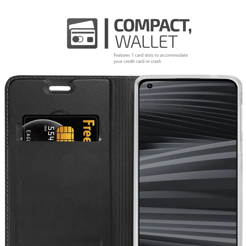 Cadorabo Hülle kompatibel mit Realme GT 2 PRO Schutzhülle mit Magnetverschluss, Standfunktion und Kartenfach