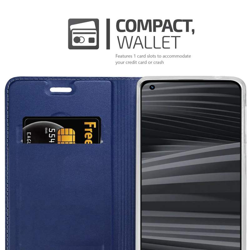 Cadorabo Hülle kompatibel mit Realme GT 2 PRO Schutzhülle mit Magnetverschluss, Standfunktion und Kartenfach