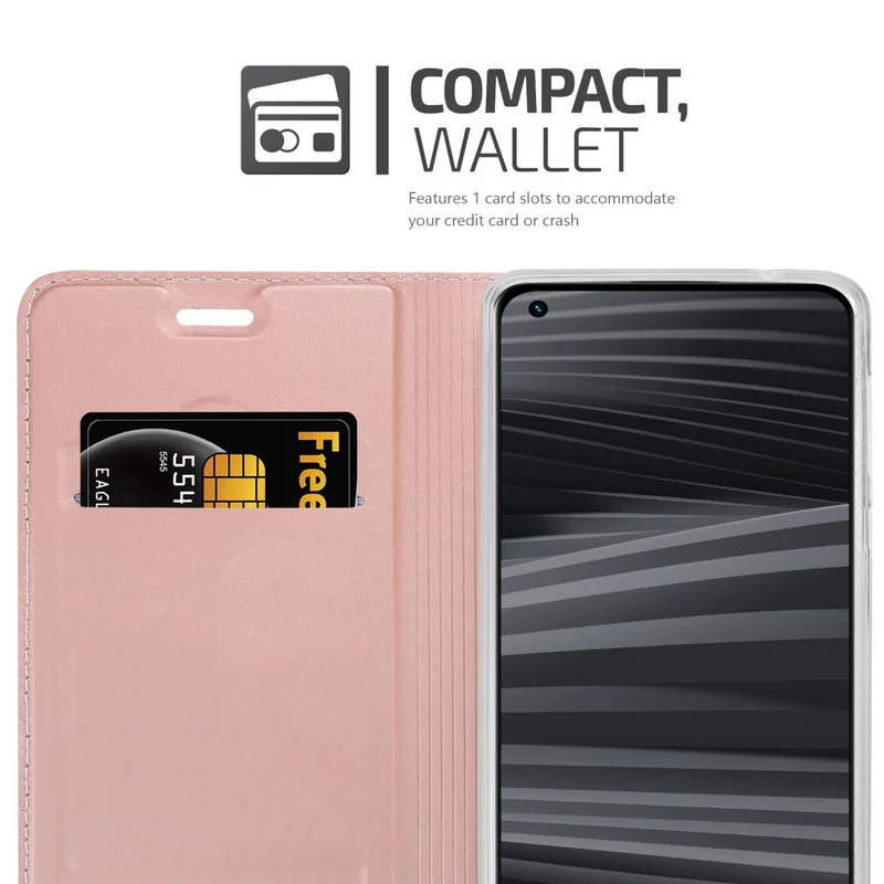 Cadorabo Hülle kompatibel mit Realme GT 2 PRO Schutzhülle mit Magnetverschluss, Standfunktion und Kartenfach