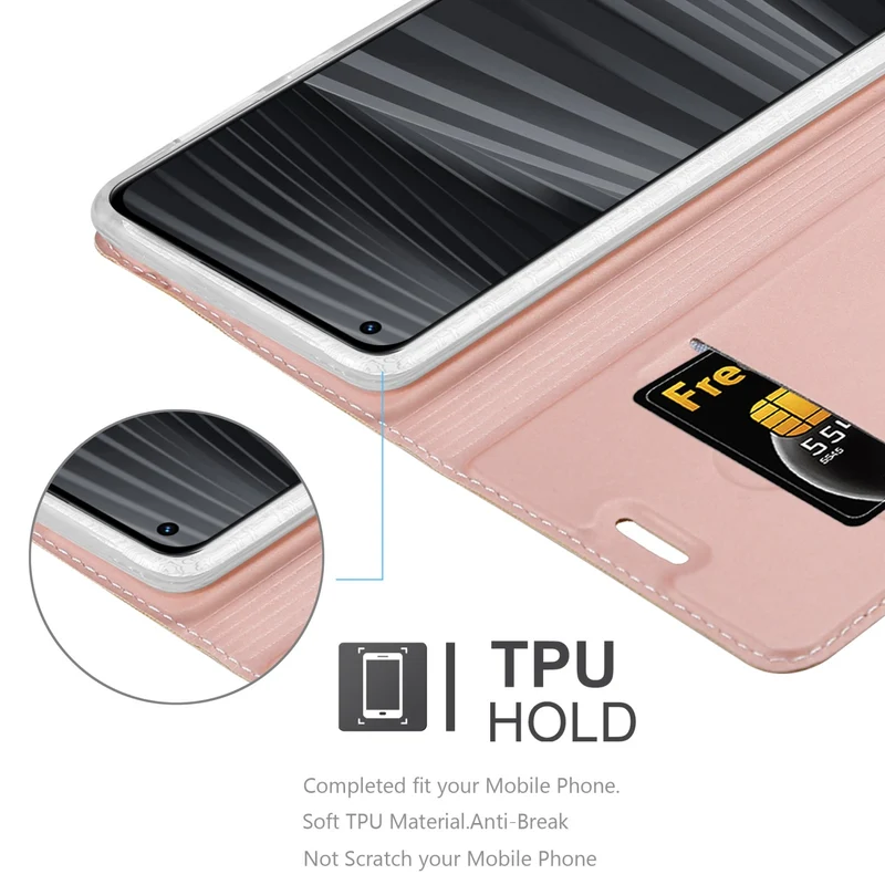 Cadorabo Hülle kompatibel mit Realme GT 2 PRO Schutzhülle mit Magnetverschluss, Standfunktion und Kartenfach