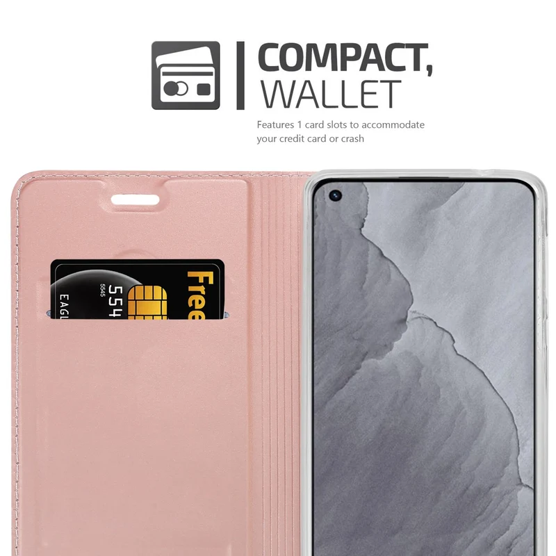 Cadorabo Hülle kompatibel mit Realme GT Master Schutzhülle mit Magnetverschluss, Standfunktion und Kartenfach