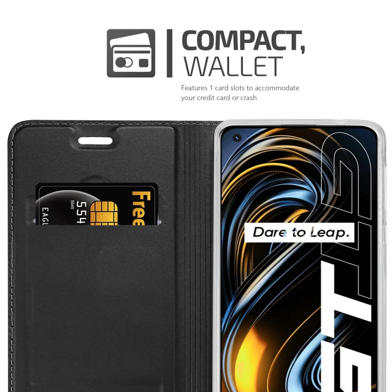 Cadorabo Hülle kompatibel mit Realme GT / GT Neo 2T / Q3 PRO Schutzhülle mit Magnetverschluss, Standfunktion und Kartenfach