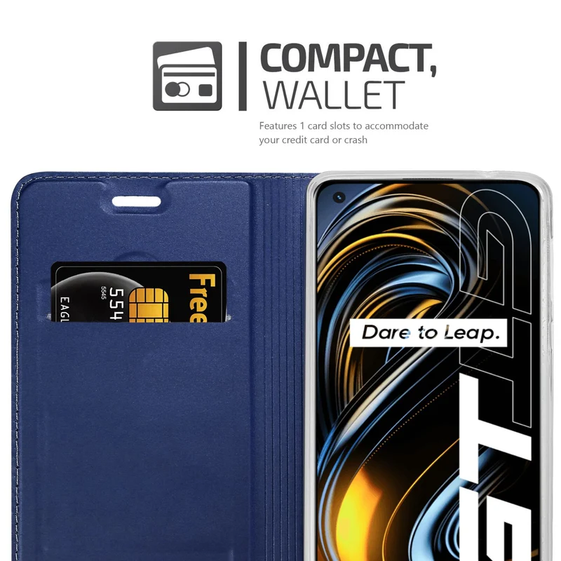 Cadorabo Hülle kompatibel mit Realme GT / GT Neo 2T / Q3 PRO Schutzhülle mit Magnetverschluss, Standfunktion und Kartenfach