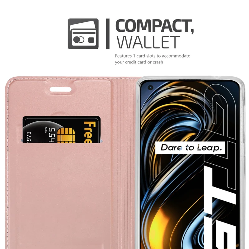 Cadorabo Hülle kompatibel mit Realme GT / GT Neo 2T / Q3 PRO Schutzhülle mit Magnetverschluss, Standfunktion und Kartenfach
