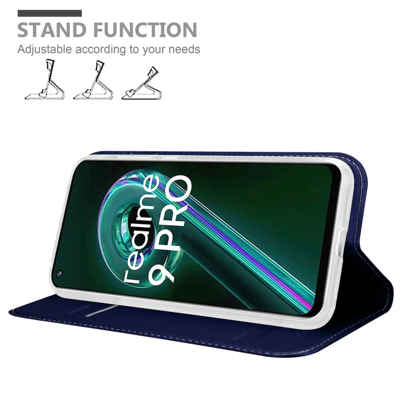 Cadorabo Hülle kompatibel mit Realme 9 5G / 9 PRO / V25 / Q5 / OnePlus Nord CE 2 LITE 5G Schutzhülle mit Magnetverschluss, Standfunktion und Kartenfach