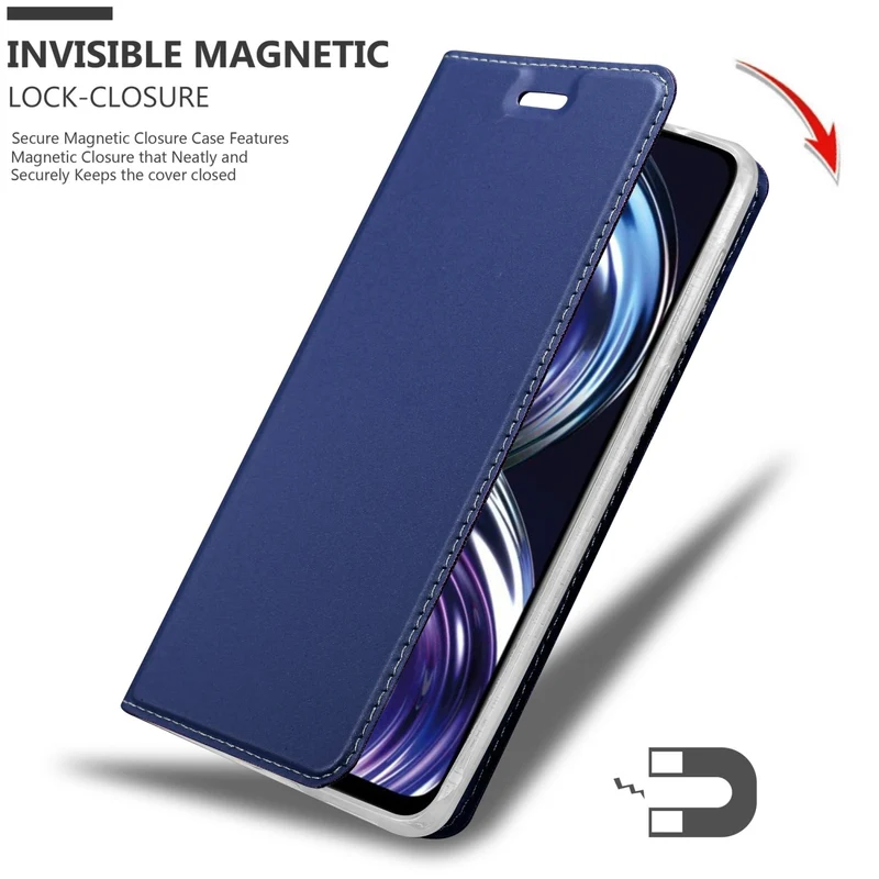 Cadorabo Hülle kompatibel mit Realme 8i / Narzo 50 4G Schutzhülle mit Magnetverschluss, Standfunktion und Kartenfach