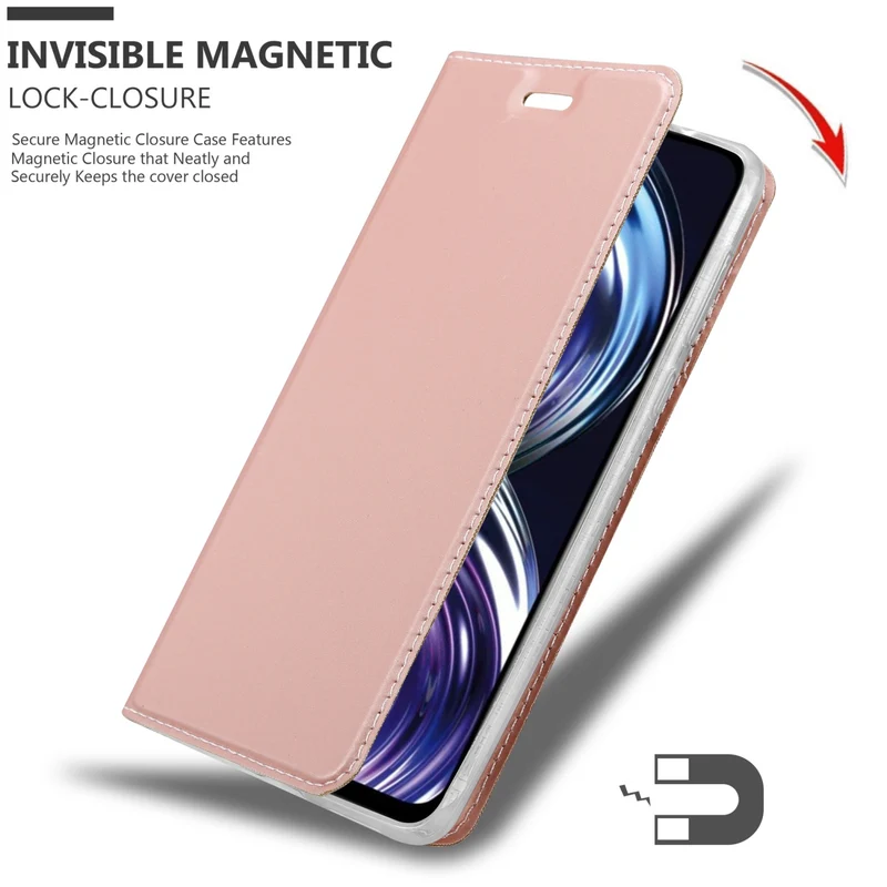 Cadorabo Hülle kompatibel mit Realme 8i / Narzo 50 4G Schutzhülle mit Magnetverschluss, Standfunktion und Kartenfach