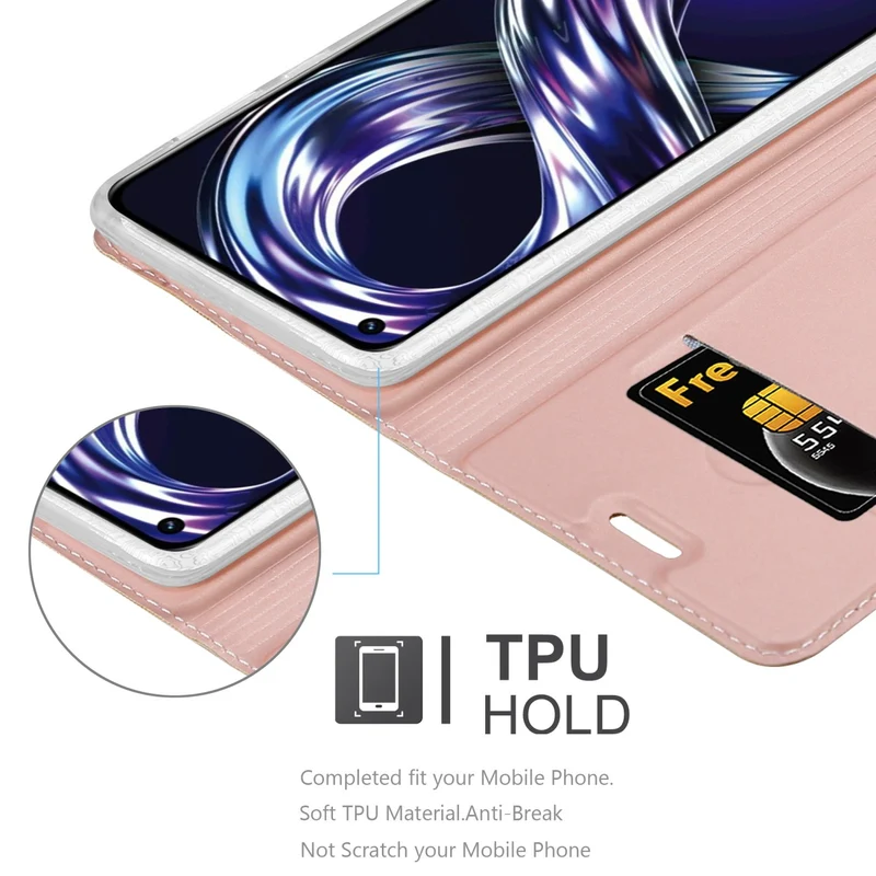 Cadorabo Hülle kompatibel mit Realme 8i / Narzo 50 4G Schutzhülle mit Magnetverschluss, Standfunktion und Kartenfach