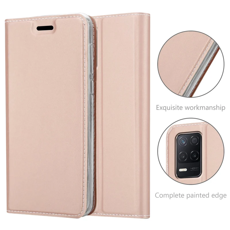 Cadorabo Hülle kompatibel mit Realme 8 5G / V13 / Q3 / Q3i / Narzo 30 5G Schutzhülle mit Magnetverschluss, Standfunktion und Kartenfach