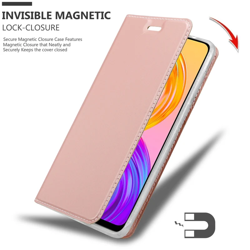 Cadorabo Hülle kompatibel mit Realme 8 4G / 8 PRO Schutzhülle mit Magnetverschluss, Standfunktion und Kartenfach