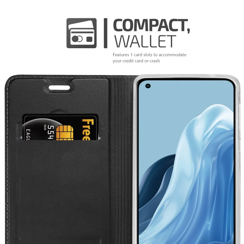 Cadorabo Hülle kompatibel mit Realme 7 5G Schutzhülle mit Magnetverschluss, Standfunktion und Kartenfach