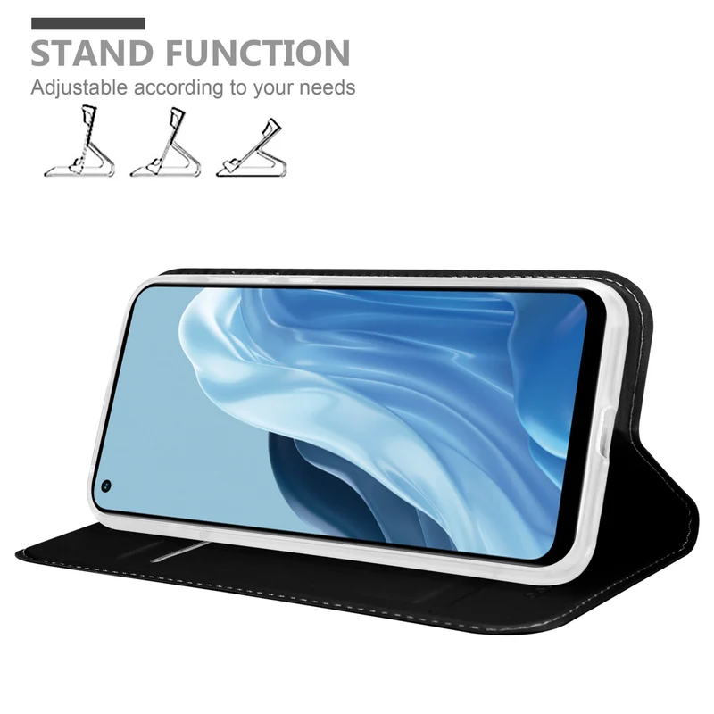 Cadorabo Hülle kompatibel mit Realme 7 5G Schutzhülle mit Magnetverschluss, Standfunktion und Kartenfach